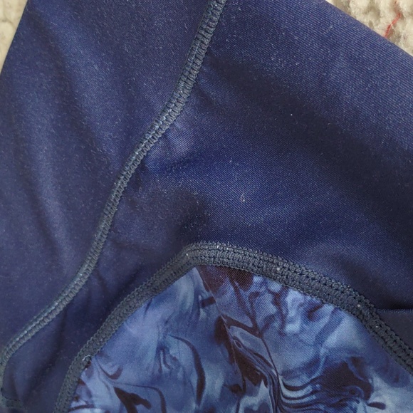 Platinum Sun Size Small UPF50 Blue Mesh Panel Vent Leggings - Picture 15 of 16